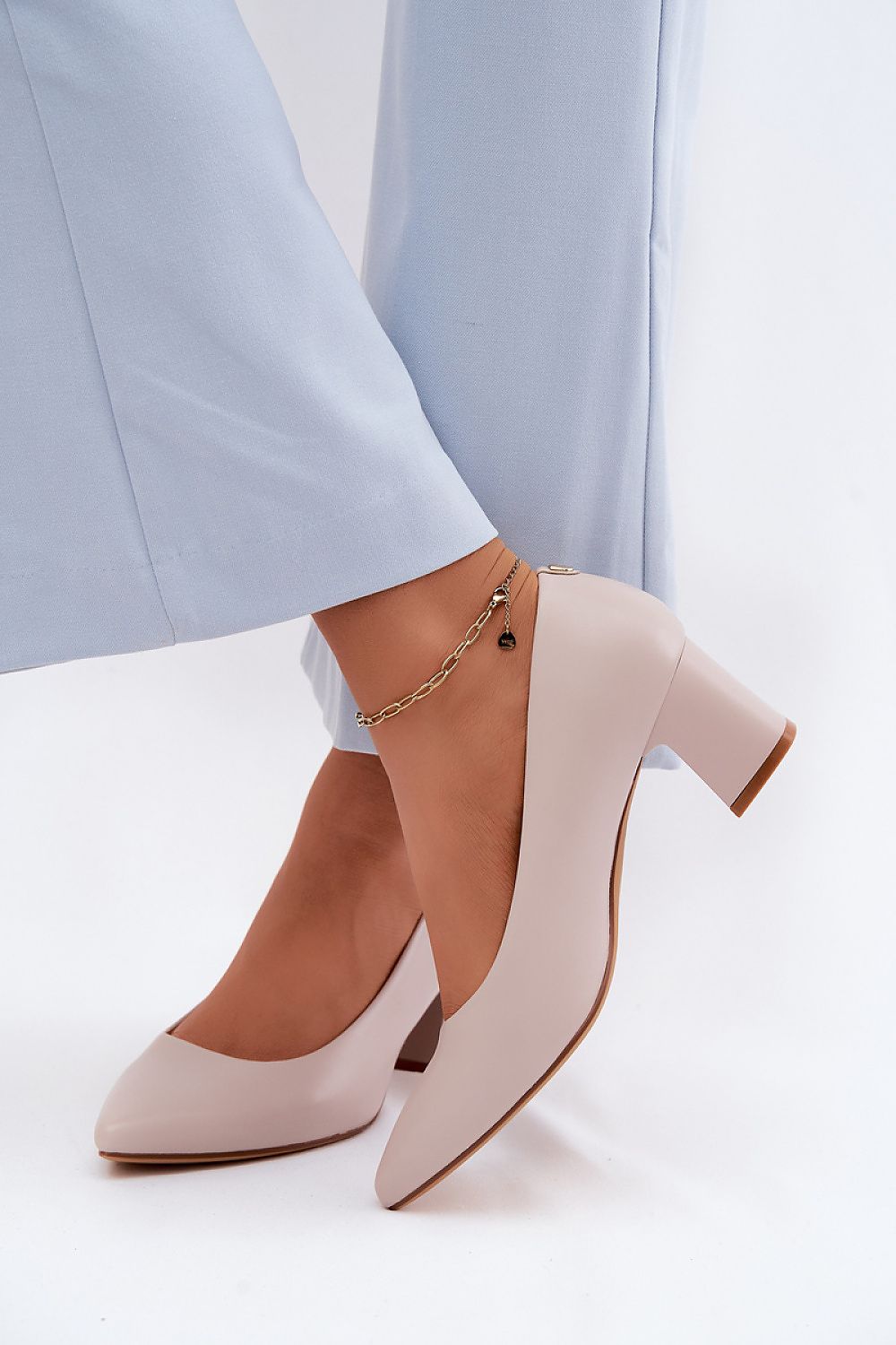 Women's Pointed Toe Block Heel Pumps-Pumps Shoes-LeStyleParfait