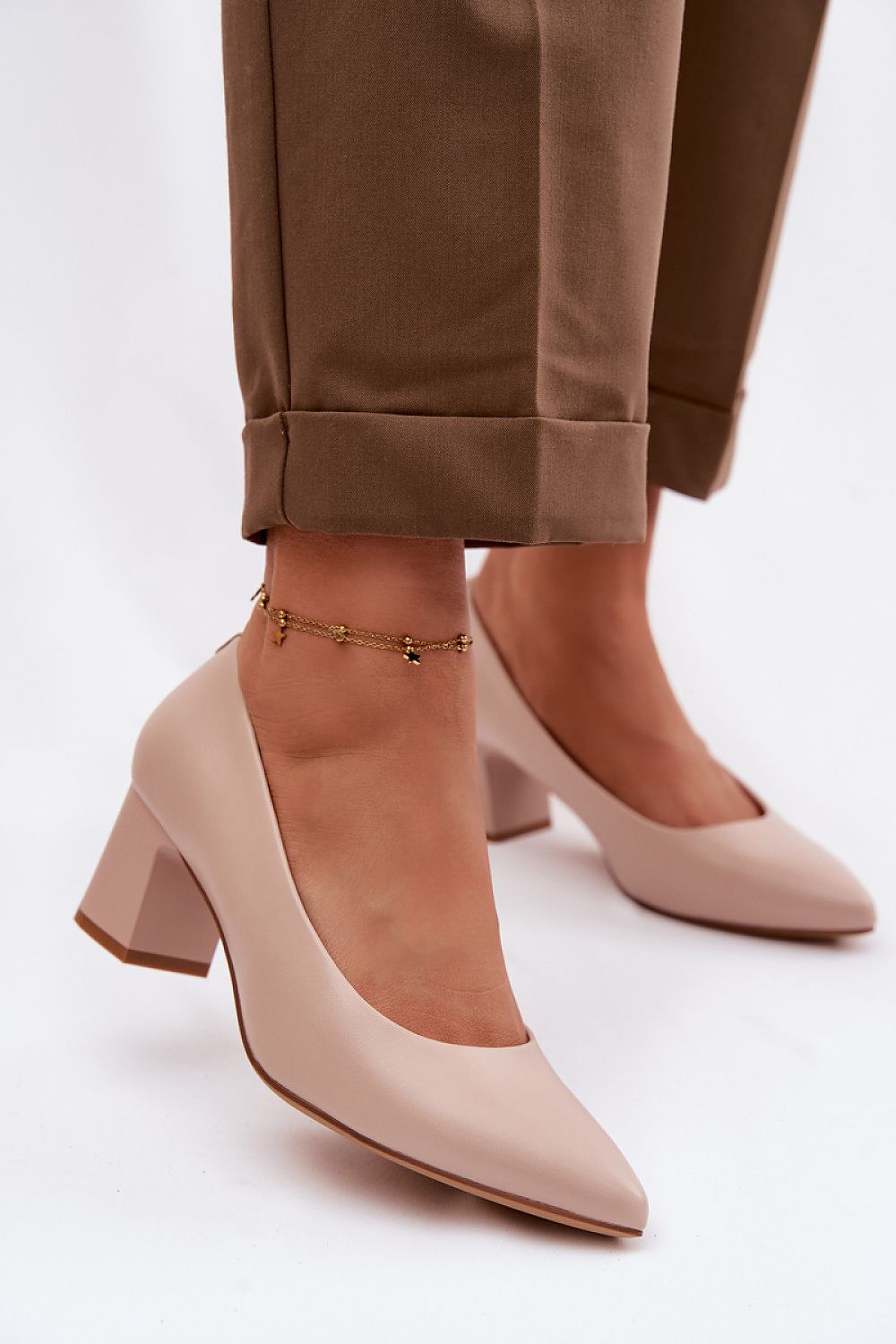 Women's Pointed Toe Block Heel Pumps-Pumps Shoes-LeStyleParfait