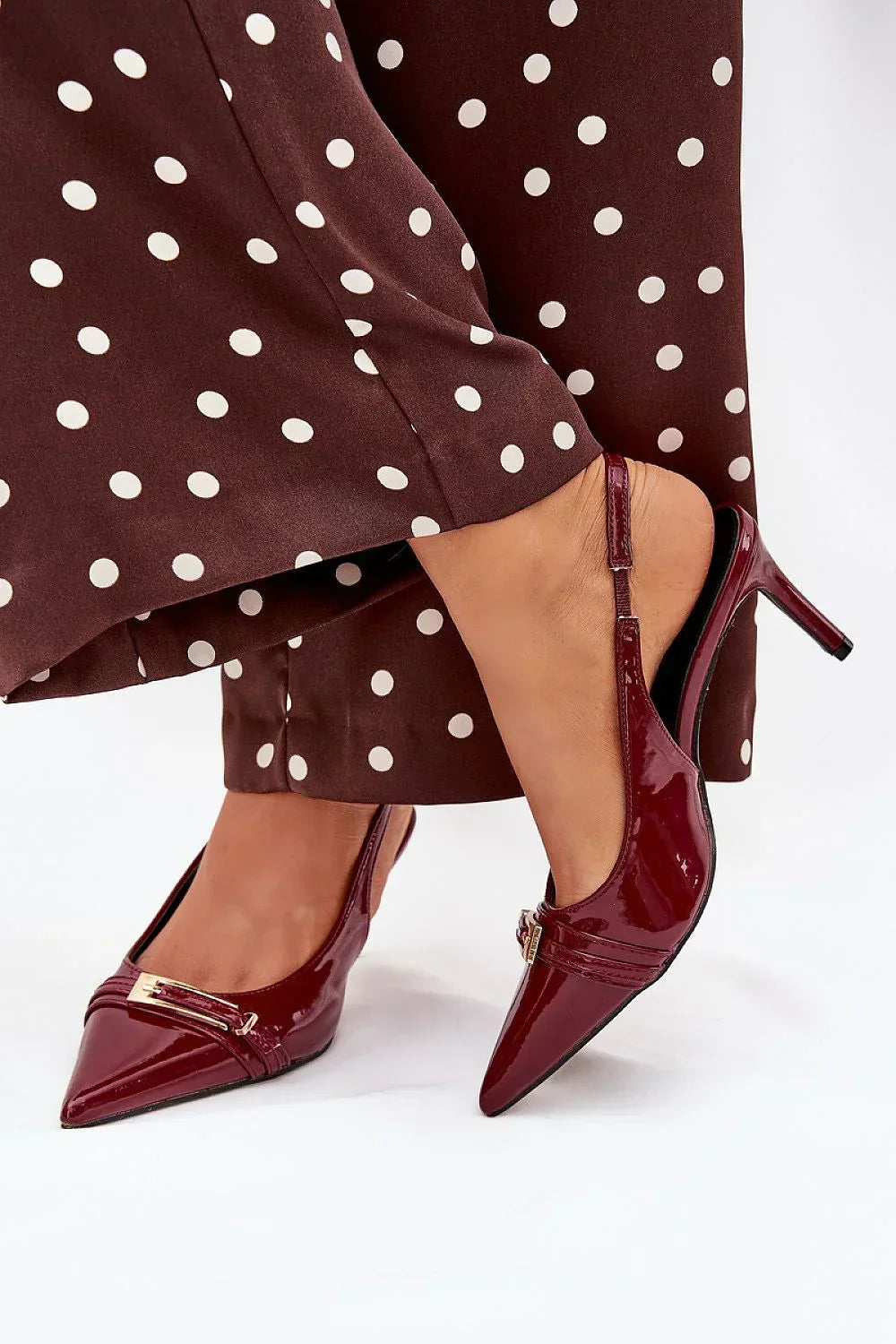 Women's Pointed Toe Buckle Stiletto Pumps-Pumps Shoes-LeStyleParfait