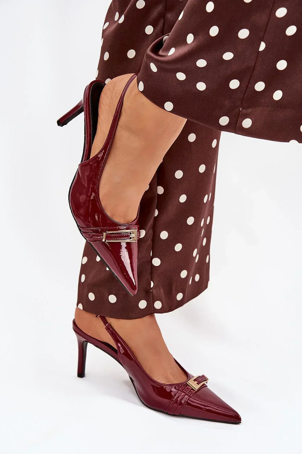 Women's Pointed Toe Buckle Stiletto Pumps-Pumps Shoes-LeStyleParfait