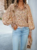 Women's Printed Long Sleeve Shirt-Women's Shirts-LeStyleParfait