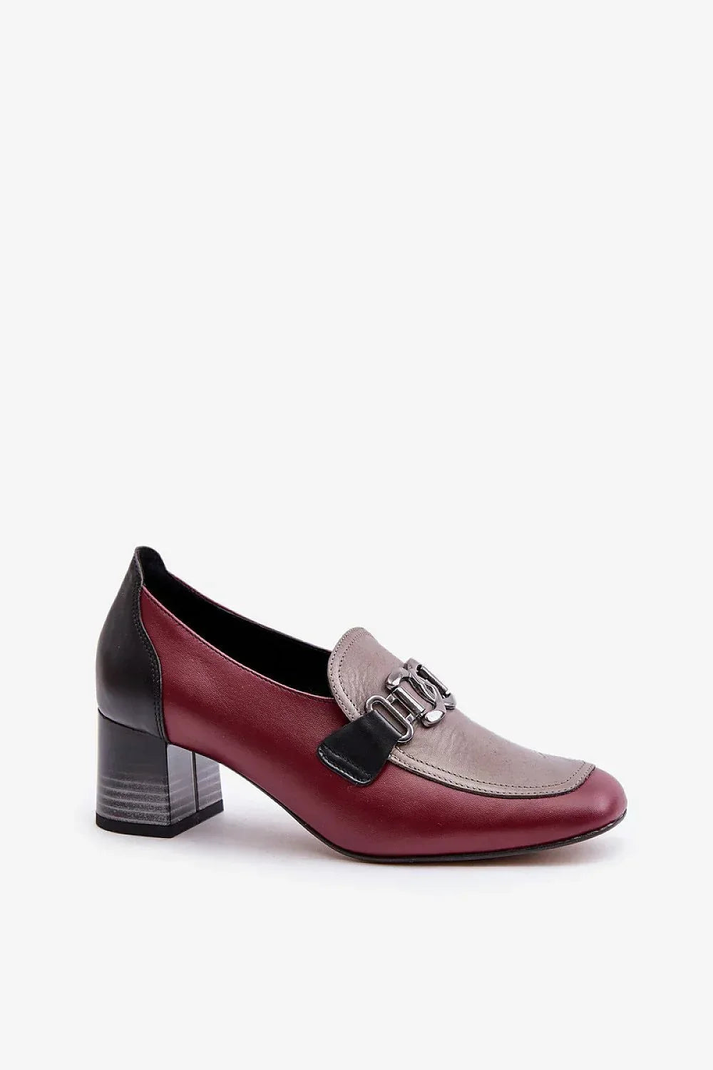 Women's Red Square Toe Block Heel Pumps-Pumps Shoes-LeStyleParfait