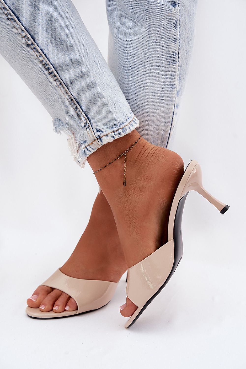 Women’s Slim Heel Slip-On Sandals-Women's Sandals-LeStyleParfait