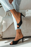 Women’s Suede Evening Heel Sandals-Women's Sandals-LeStyleParfait