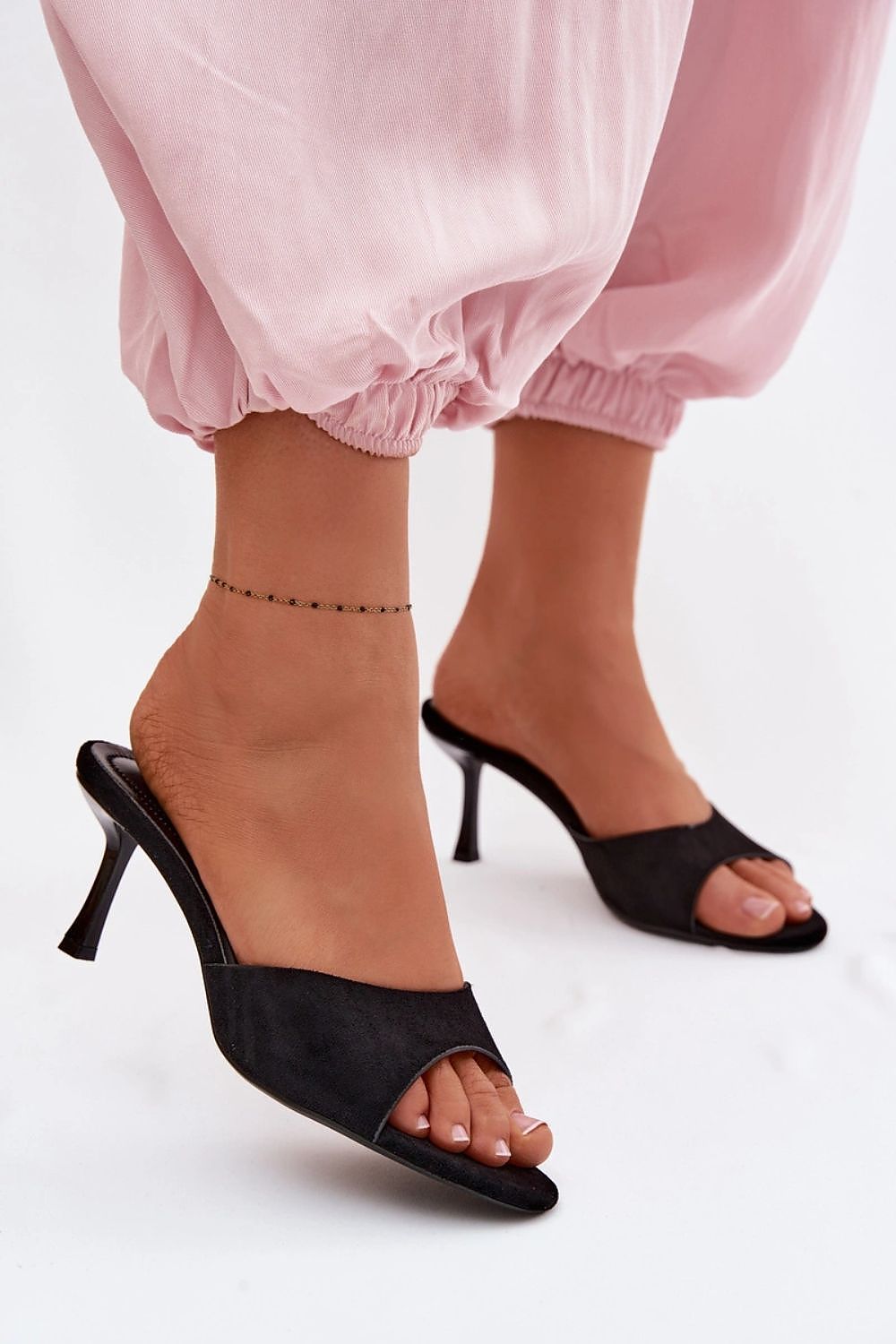 Women’s Suede Slim Heel Sandals-Women's Sandals-LeStyleParfait