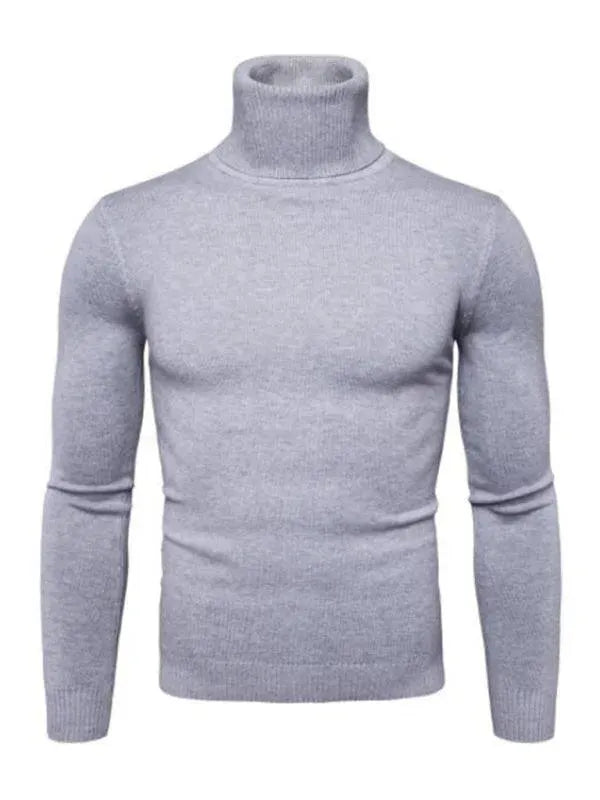 Wool Thick Knitted Turtleneck Men Sweater - Pullover Sweater - LeStyleParfait