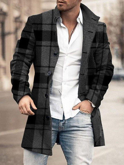 Woolen Stand Collar Mid-Length Men Winter Coat - Winter Coat - LeStyleParfait