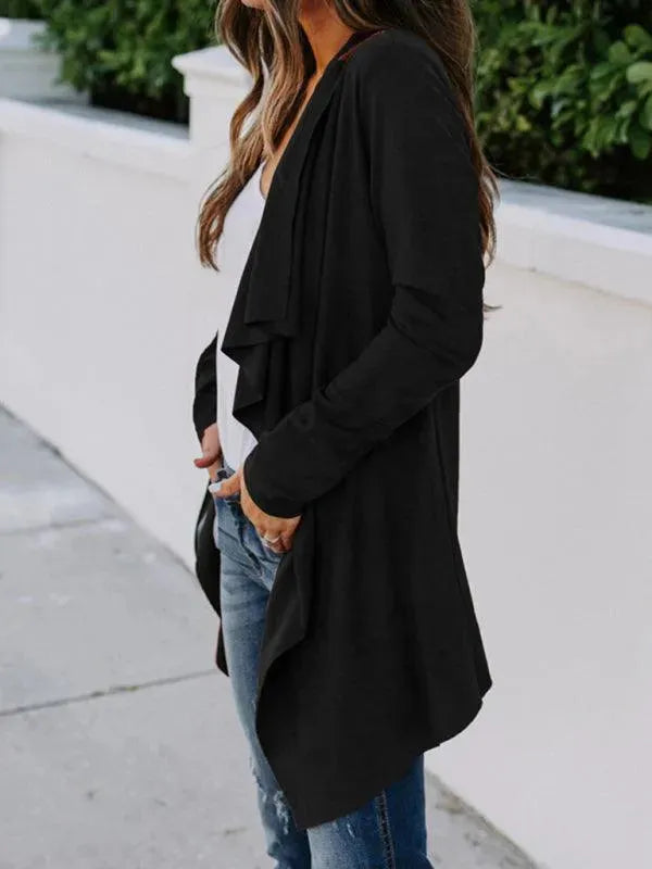 Ladies Solid Windbreaker Versatile Cardigan Sweater - Cardigan Sweater - LeStyleParfait