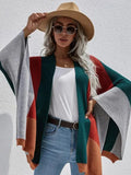 Women Plaid Oversized Loose Poncho - Poncho - LeStyleParfait