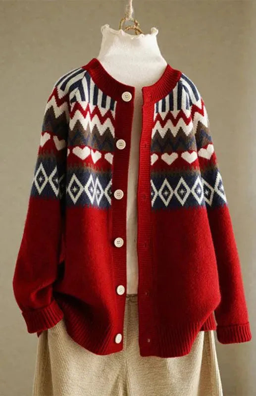 Women’s Crew Neck Cardigan Sweater – Lightweight Spring Knit